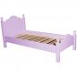 Preview: Kinderbett Einzelbett Prinzessin Fee Bett pink Massivholz Fichte lackiert 90x200cm mit Lattenrost