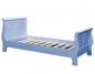 Mobile Preview: Kinderbett Junge Einzelbett Prinz Bübchen blau Massivholz Fichte 90x200cm mit Lattenrost ökologisches Holz schadstoffarm lackiert CE geprüft