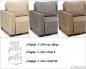 Preview: Ecksofa modern mit Bettfunktion braun Struktur Stoff Lounge Couch Schlaffunktion Designer Sofa L Form Serie Cosima 230x158 cm Beinauflage Cubo Look