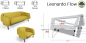 Preview: Sessel mit Samt Bezug Bordeaux rot Polstersessel modern Lounge Design " Leonardo Flow "