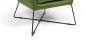 Preview: Loungesessel Samt Sessel modern Limetten grün Lesesessel Serie " New York " Eisengestell oder massive Holzfüße zur Auswahl Trend Design Polstermöbel