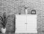 Preview: Landhaus Wäschekommode Kommode Sideboard Lamellen Design Schlafzimmer Serie Köln PS568 Fichte massiv Holz weiß oder schwarz lackiert moderner Landhausstil Massivholz