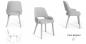 Preview: Designer Esstischgruppe Esszimmer Möbel Serie Paris Eleganz Hahnentritt Muster Stoff schwarz weiß Tisch 210 X 108 cm ovale Form Esstischgarnitur Armlehnenstuhl Massivholz Gestelle