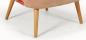 Preview: Lounge Sessel Lesesessel modern Ägypten Muster & Samt Puder apricot " TOLEDO " Massivholz Füße in schwarz / braun / weiß Polstersessel Retro Trend