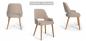 Preview: Esszimmerstuhl Stuhl Samt modern Senf gelb Polsterstuhl Mostaza 03 " Rio Klassik " Eisengestell Silber / Messing oder Holzfüße Natur / weiß Trend Design