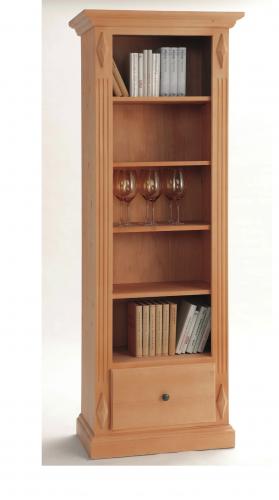 Bücherregal Wandregal Regal Bibliothek Fichte massiv Lack hell Mod. 506 Landhaus