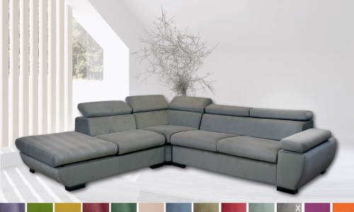 Lounge Sofa L Form Couch Big Familien Ecksofa dunkel grau modern Serie "CULT" Samt Velour Stoff dark grey robust 298 x 270 cm Polstermöbel Garnitur Relaxe Gruppe