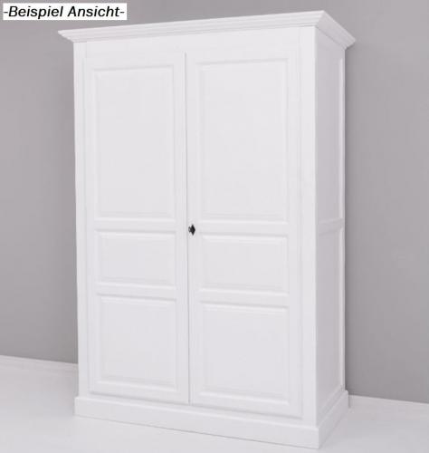 Preview: Landhaus Kleiderschrank Massivholz Dielenschrank Garderobenschrank Schrank Georg PS95 2-trg. XL groß rosa Antik lackiert modern Landhausstil Vintage Shabby Chic