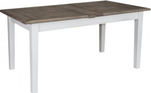 Preview: Ausziehtisch Esstisch Küchentisch PS224-P037 Portofino 160 - 220 cm massiv Holz Wildeiche - Fichte Serie" a la Mamma Cucina " Italienischer Landhausstil Nostalgie & Vintage Untergestell weiß oder schwarz lackiert