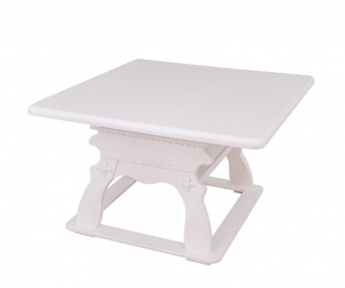 Preview: Landhaus Eckbankgruppe Massivholz weiß lackiert Königsee 165x165cm Eckbank Set ohne Kissensatz Fichte voll massiv Landhausstil