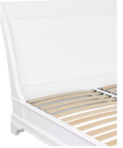 Landhaus Bettgestell Bett weiß 160x200 cm Massivholz lackiert " Serie Sylt " Wiegen Design Klassik Elegant Landhausstil Schlafzimmermöbel