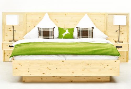 Landhaus Bettgestell Bett Linie Natur Doppelbett Allgäu 180 X 200 cm Fichte Massivholz Landhausstil Alpen Design Natur massiv Holz