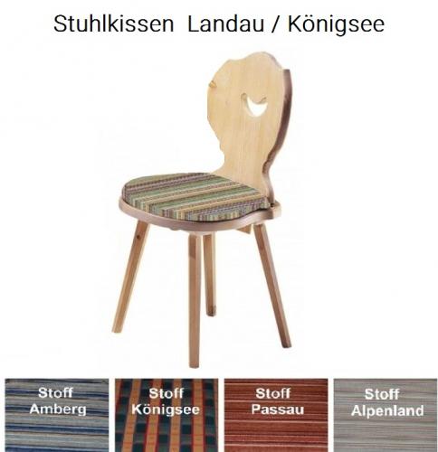 Stuhlkissen für Landhausstuhl Landau/Königsee/Amberg     4 Stoffvarianten