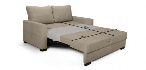 Preview: Schlafsofa Schlafcouch schmaler 2 Sitzer Cosima altrosa gepolstert 166x103 cm Sofa mit Schlaffunktion Auszieh Couch ausklappbar robuster Stoff im Farbton Gelb Silber Flieder Rot Anthrazit Blau Rosa