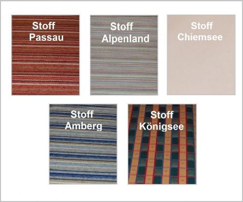 Preview: Landhaus Eckbankgruppe Massivholz Kolonial braun lackiert Königsee 195x195cm Eckbank Set inklusiv Kissensatz Fichte voll massiv Landhausstil rustikal