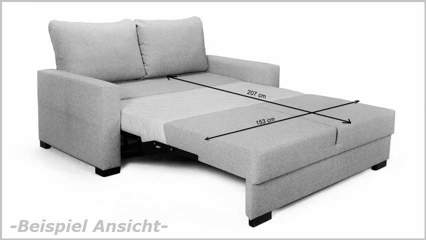 Massbinet Schlafsofa 245x150cm - 2-in-1 Gästebett Blau Stoff
