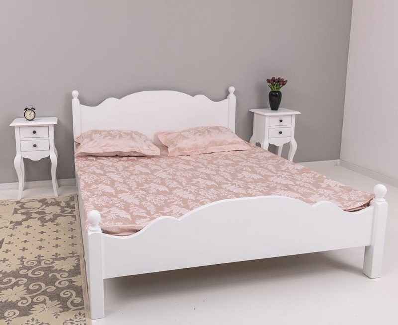 aktiv-moebel.de - Landhausstil Bettgestell Bett weiß lackiert ...