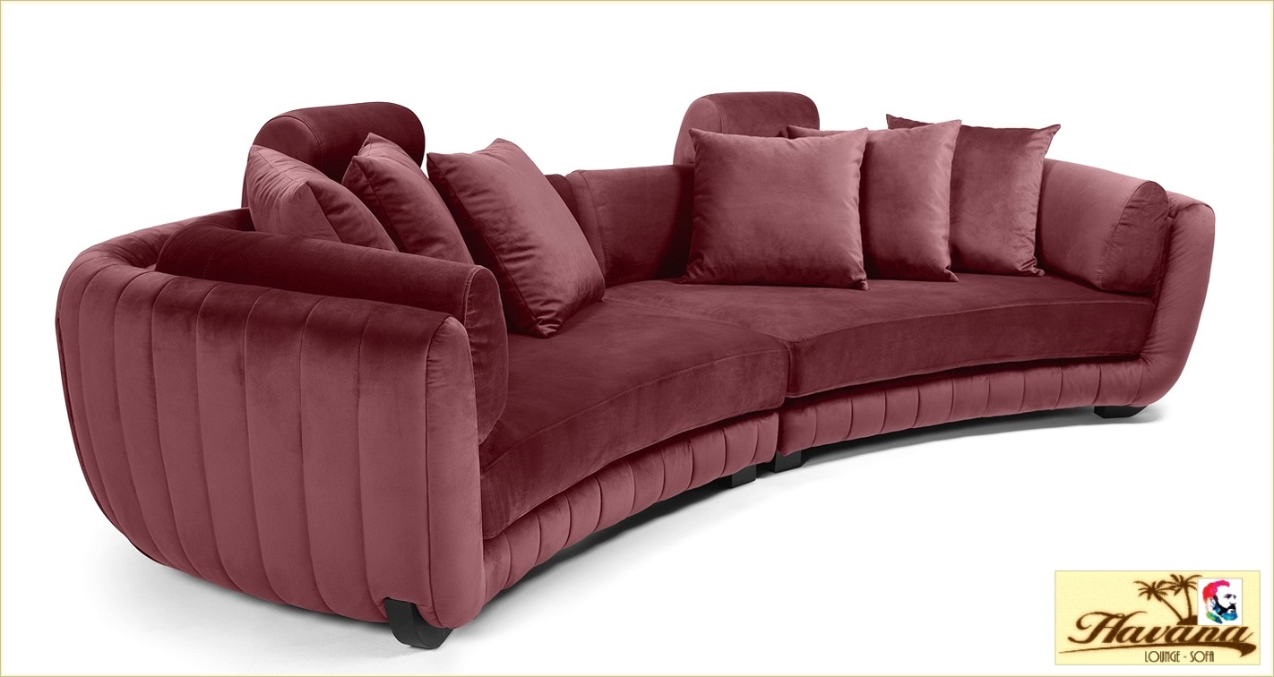 aktiv moebel.de   Designer Lounge Sofa Bordeaux rot großes ...