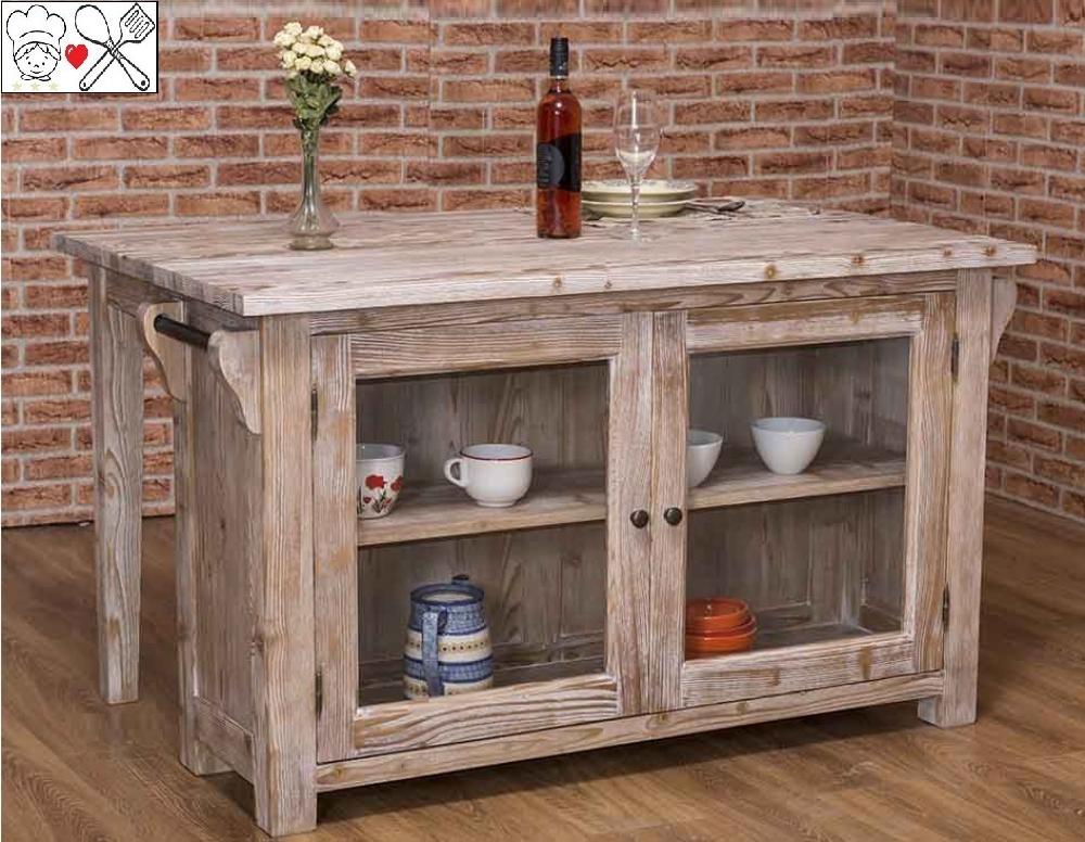 aktiv-moebel.de - Landhaus Kücheninsel Küchenblock Küchen Arbeitstisch