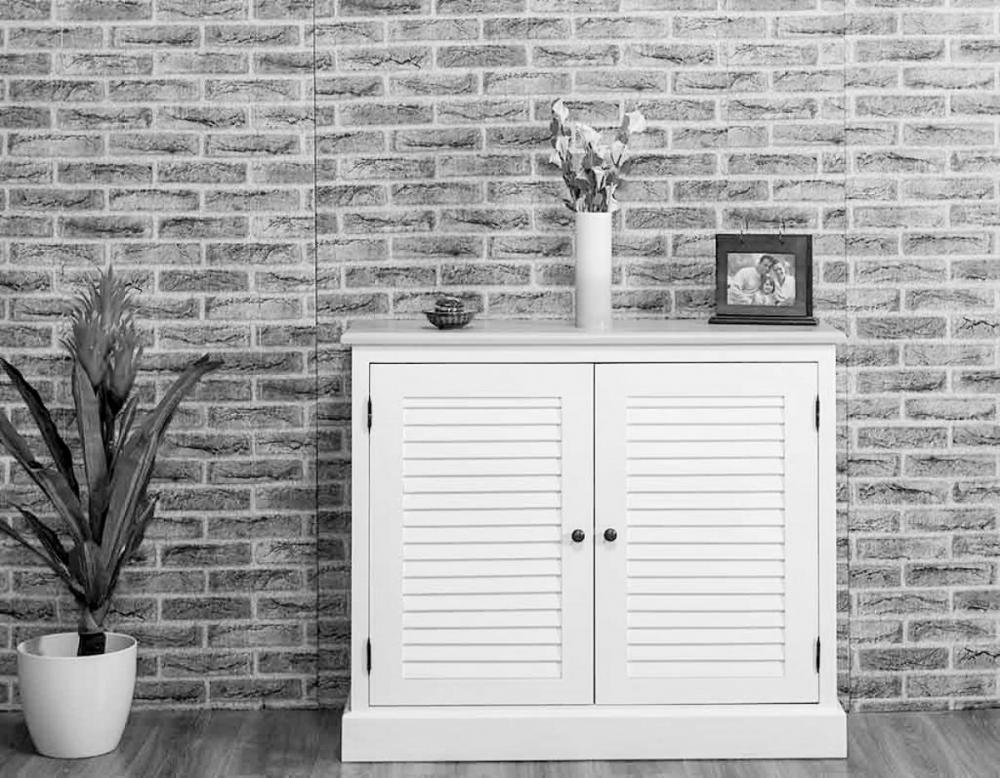Landhaus Wäschekommode Kommode Sideboard Lamellen Design Schlafzimmer Serie Köln PS568 Fichte massiv Holz weiß oder schwarz lackiert moderner Landhausstil Massivholz