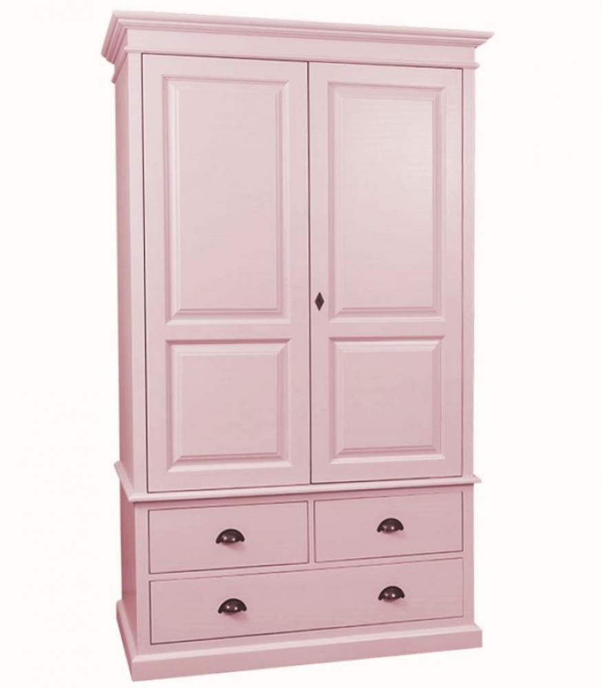kleiderschrank mädchen kinderzimmer prinzessin fee massivholz fichte rosa  ps127 ökologisches holz schadstoffarm lackiert ce geprüft
