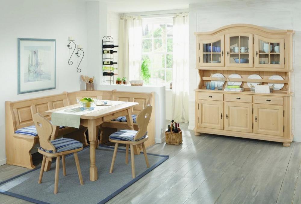 Eckbankgruppe Amberg 145x185cm Fichte massiv gewachst Set Landhaus