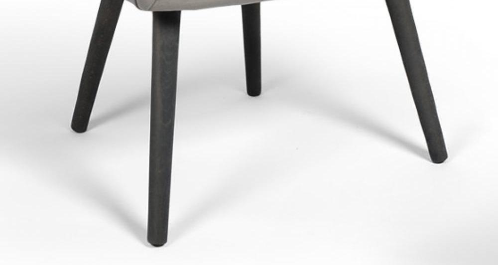 Esszimmerstuhl Polsterstuhl Stuhl Samt modern Senf gelb Armlehnenstuhl Sessel Mostaza 03 " TOLEDO " Massivholz Füße schwarz / braun / weiß Retro Trend W Design