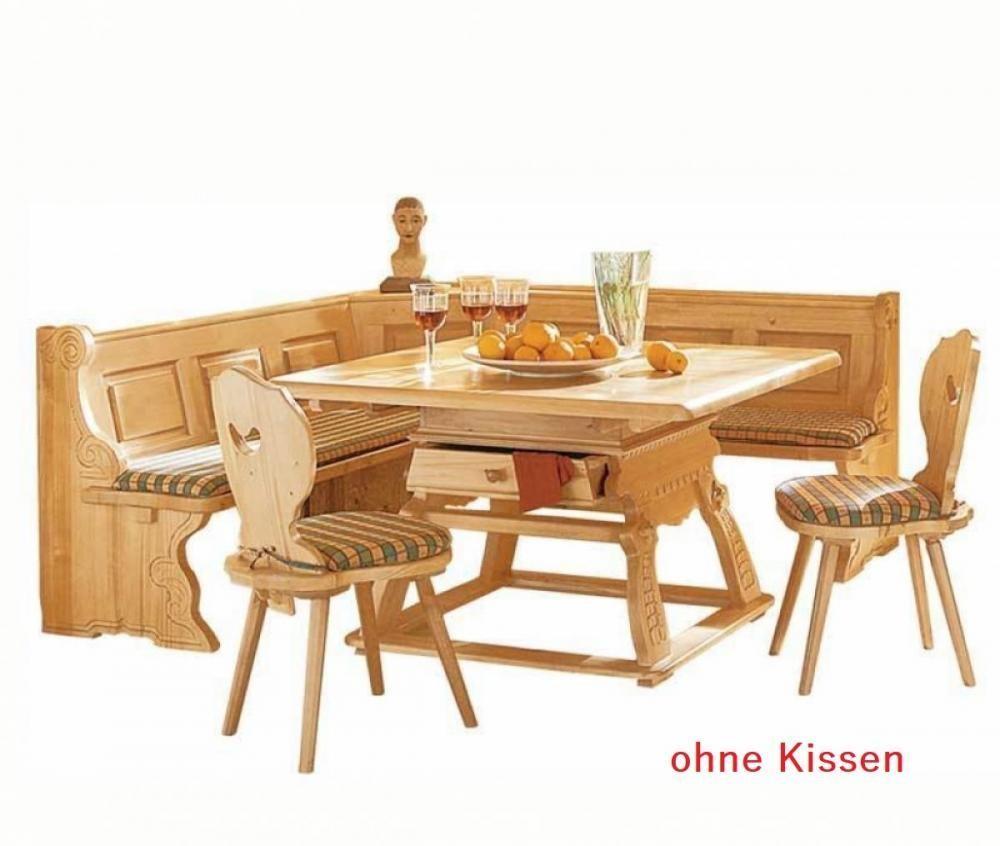 Landhaus Eckbankgruppe Königsee 195 x195cm Fichte massiv lackiert