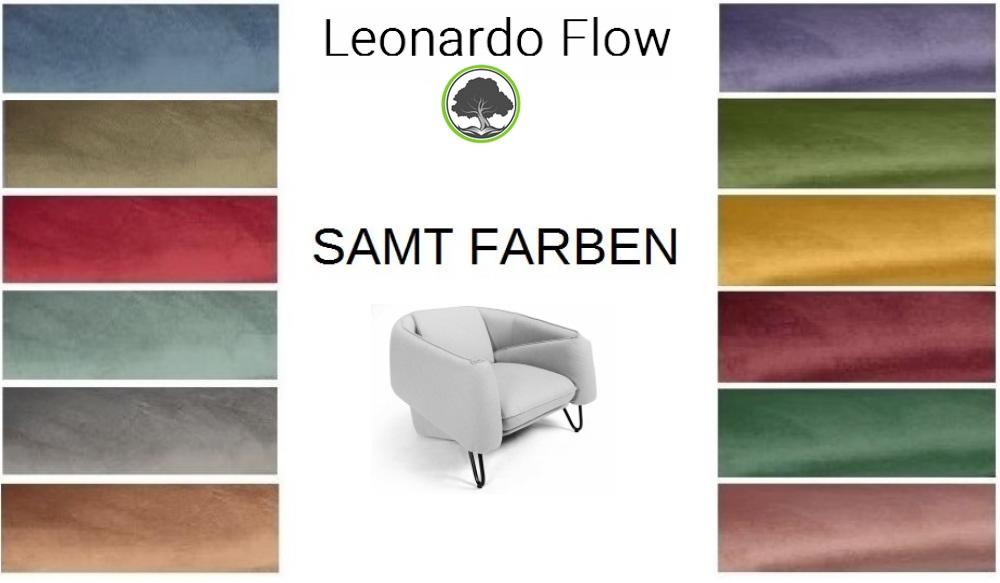 Sessel mit Samt Bezug Bordeaux rot Polstersessel modern Lounge Design " Leonardo Flow "